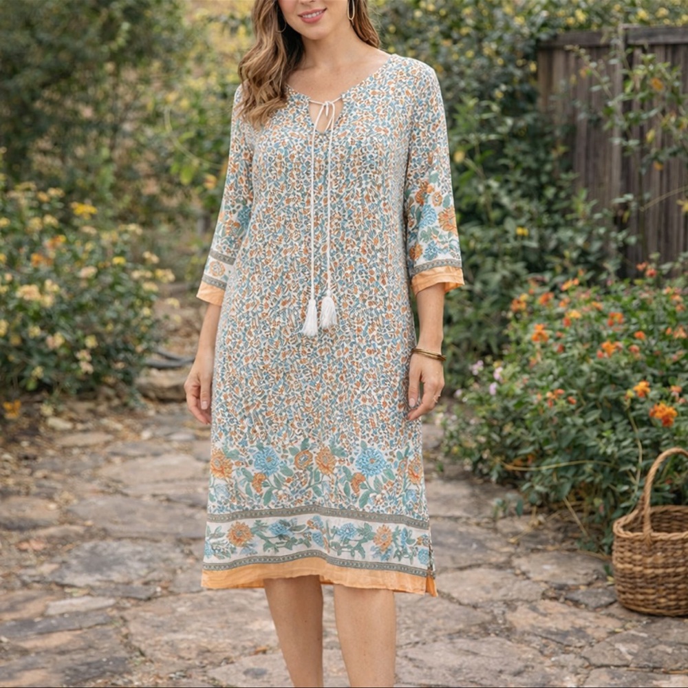 Boho Floral Shift Dress